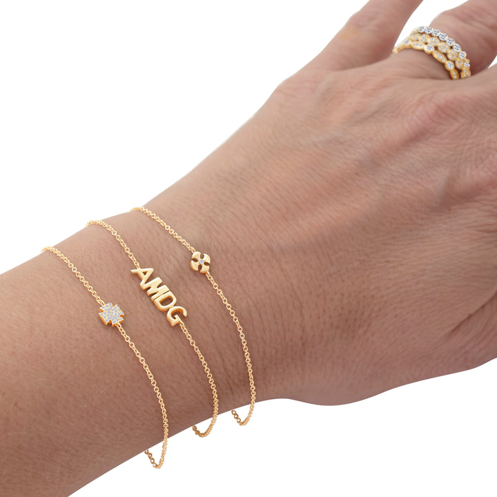 Gold AMDG on Chain Bracelet