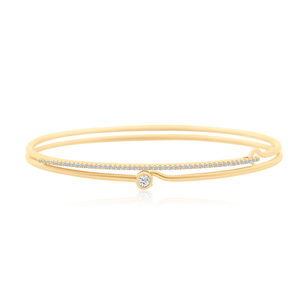 Diamond on Wire Bangle