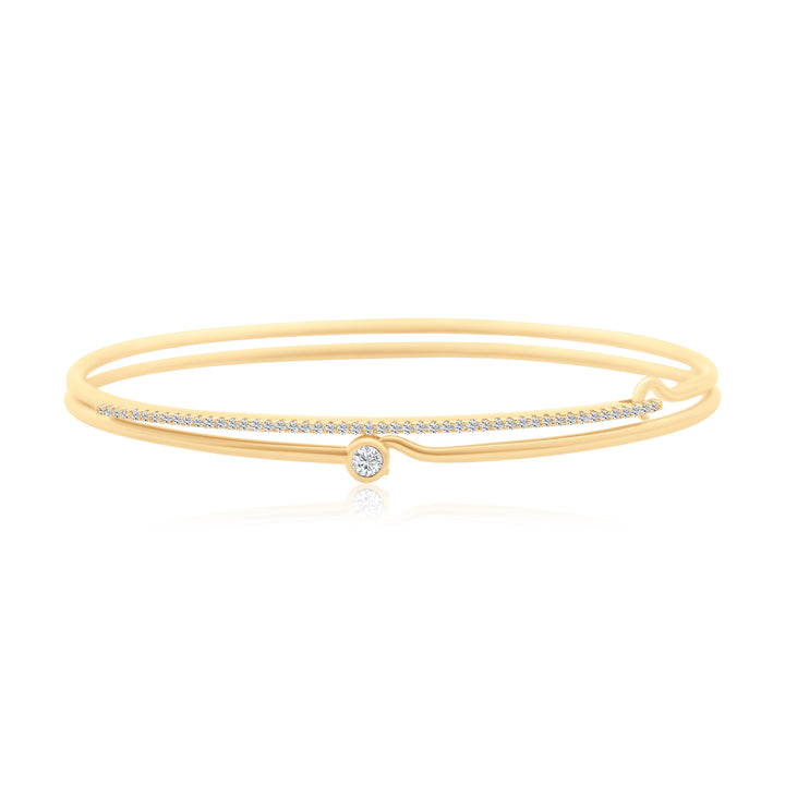 Diamond on Wire Bangle
