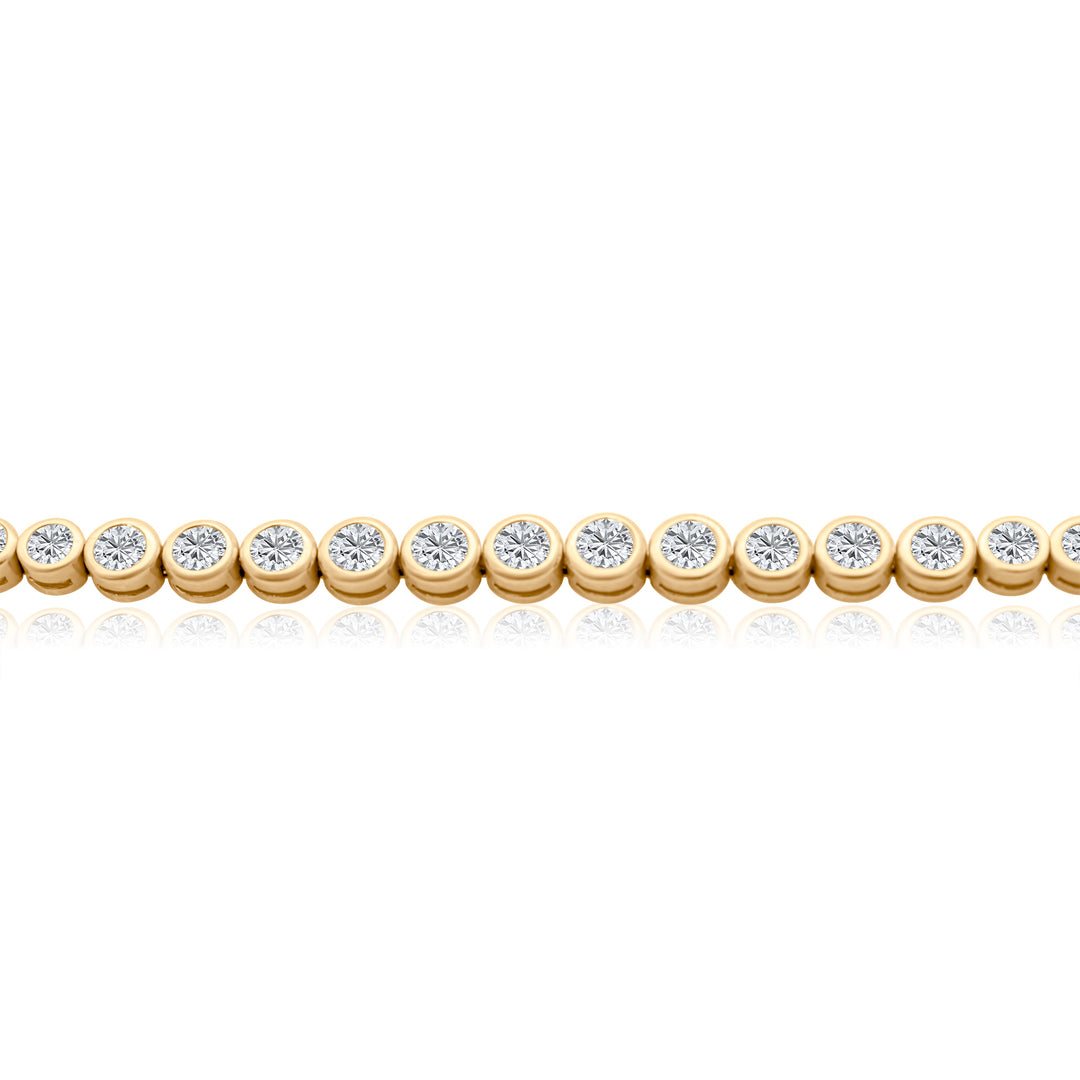 Graduated Bezel Diamond Tennis Bracelet