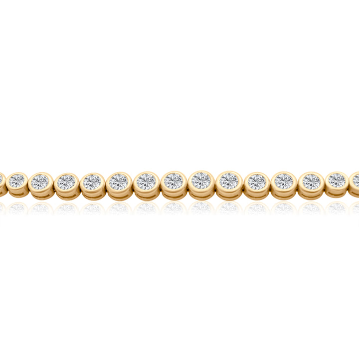 Graduated Bezel Diamond Tennis Bracelet
