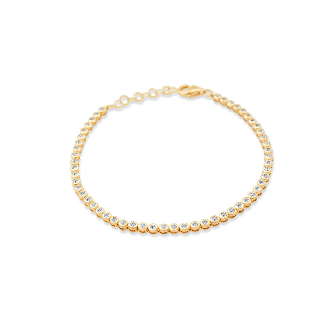Petite Bezel Diamond Tennis Bracelet