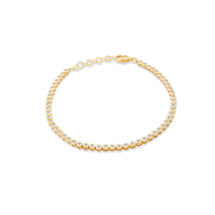Petite Bezel Diamond Tennis Bracelet