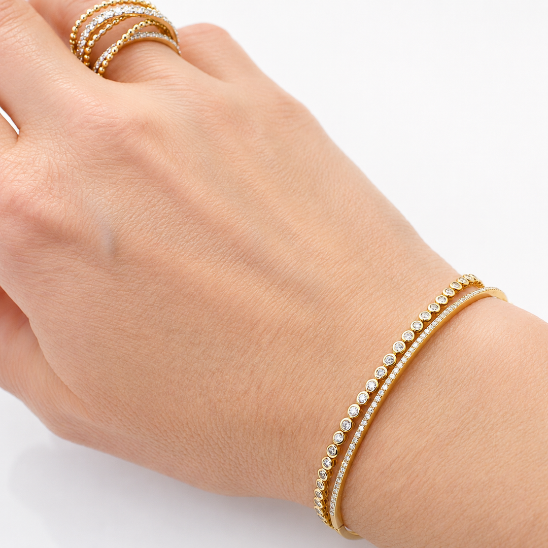 Petite Bezel Diamond Tennis Bracelet