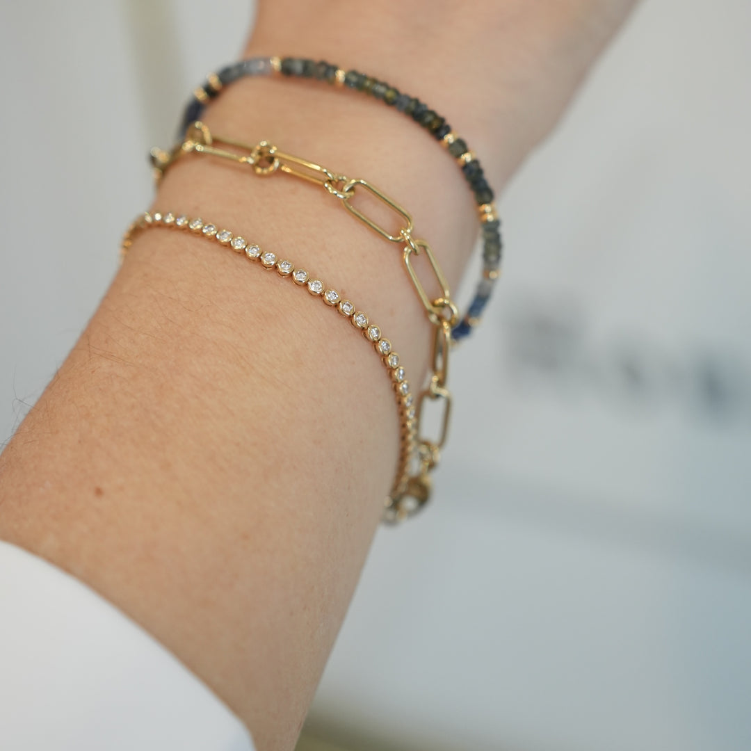Petite Bezel Diamond Tennis Bracelet