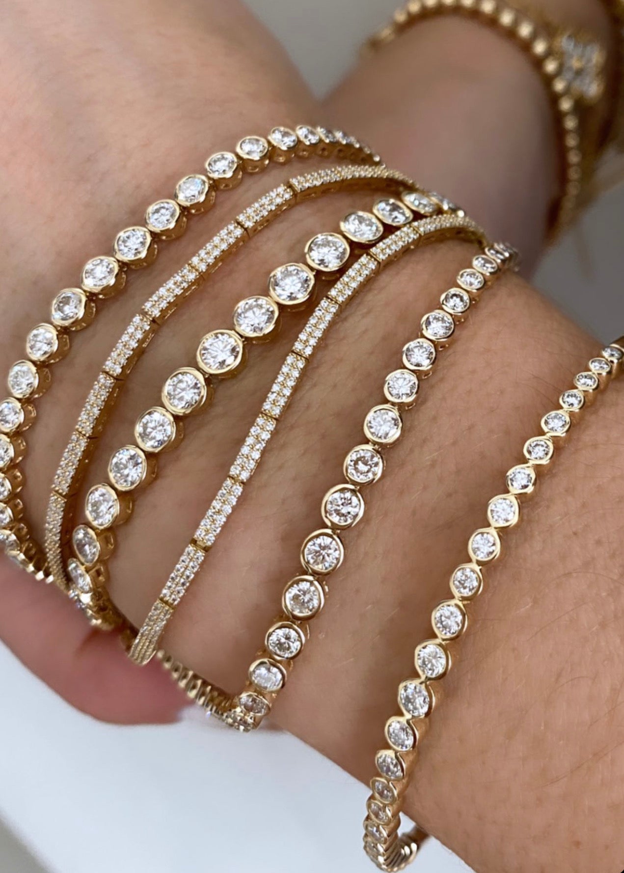 Macy's Diamond Bracelet in 10k Gold (5 ct. t.w.) - Macy's
