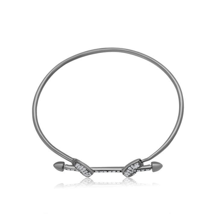 Diamond Buckle on Wire Bangle