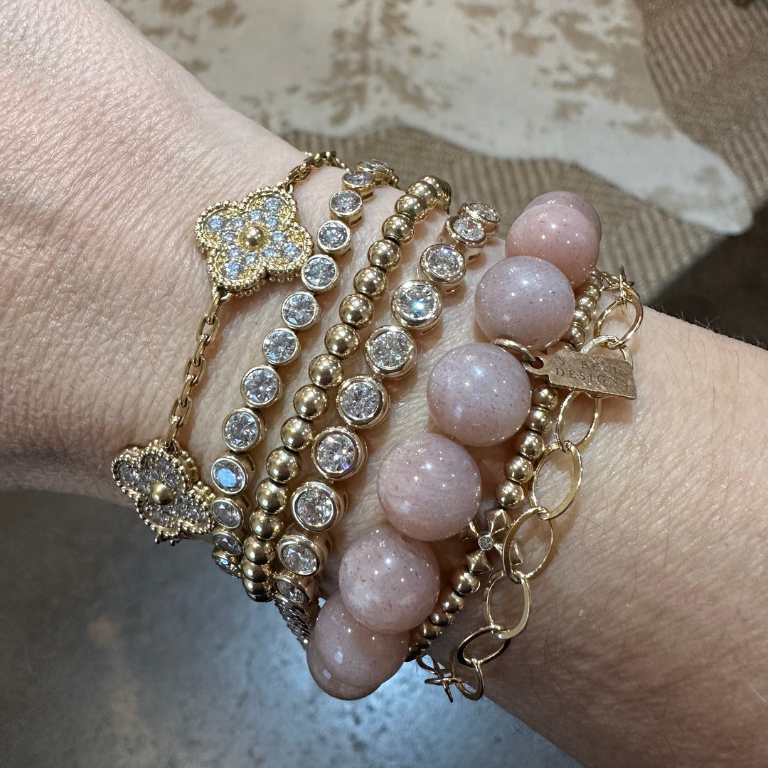 Graduated Bezel Diamond Tennis Bracelet