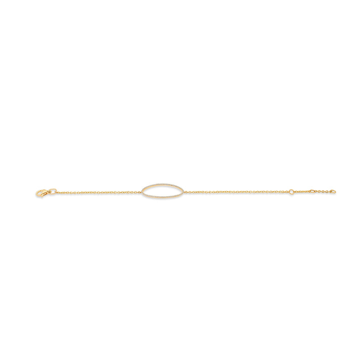 Diamond Oval on Chain Bracelet