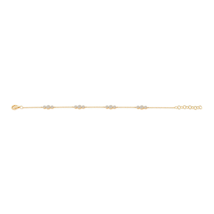 Diamond Trio Disc Station on Chain Bracelet