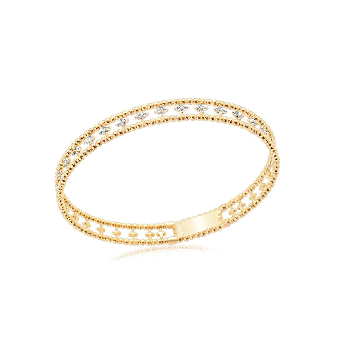 Vintage Diamond Cluster Bangle