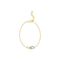 Interlocking Diamond Link on Chain Bracelet