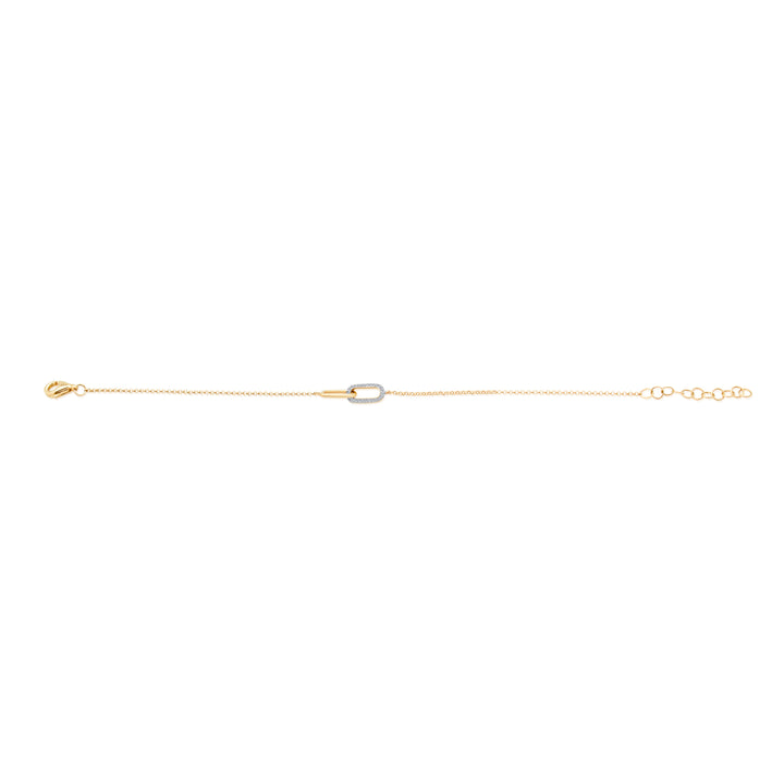 Interlocking Diamond Link on Chain Bracelet