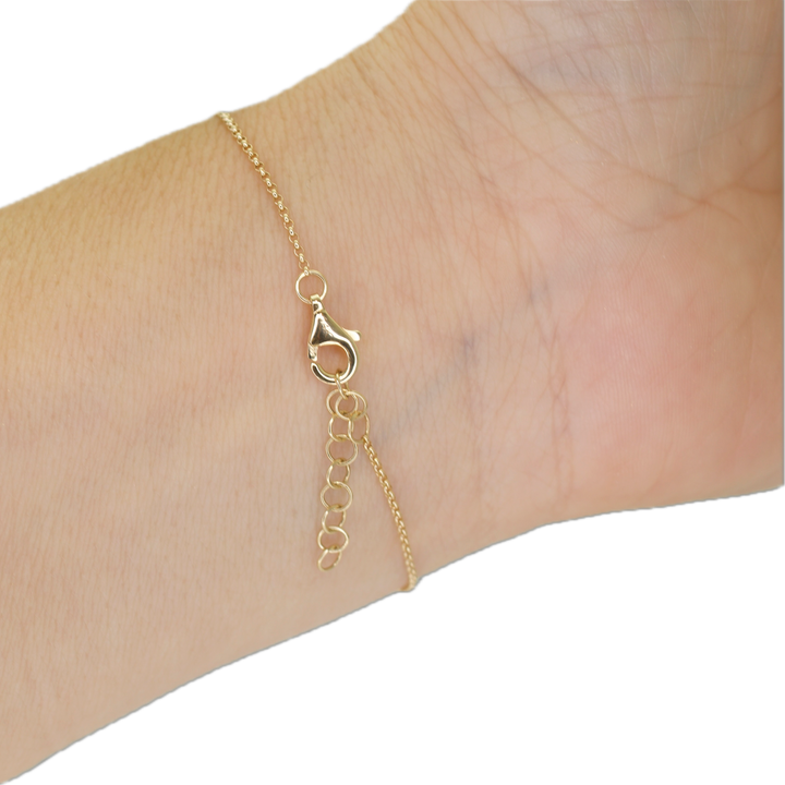 Single Diamond Bar on Chain Bracelet