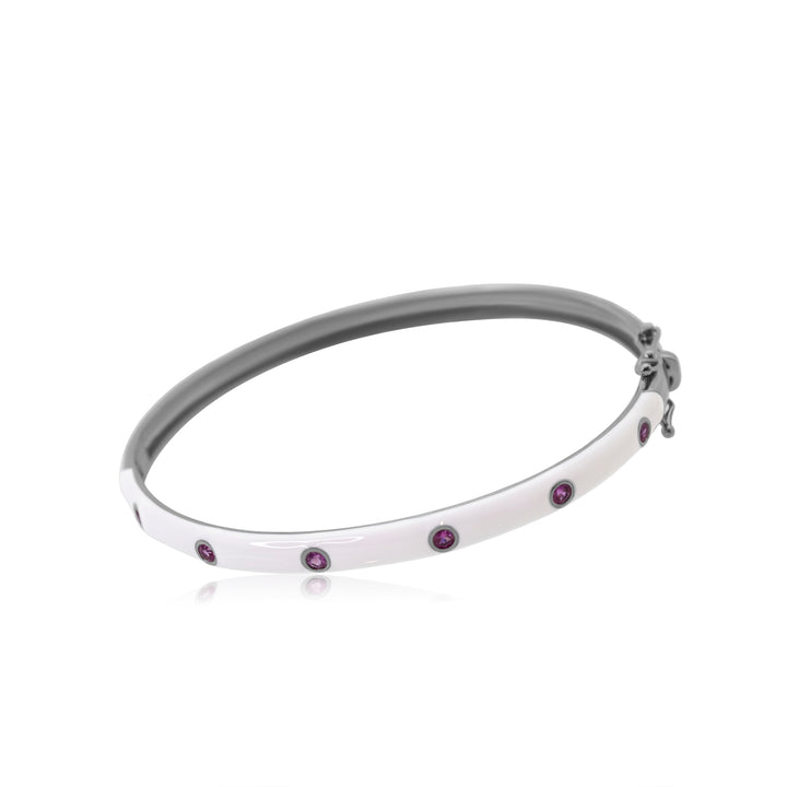Enamel Diamond Bangle