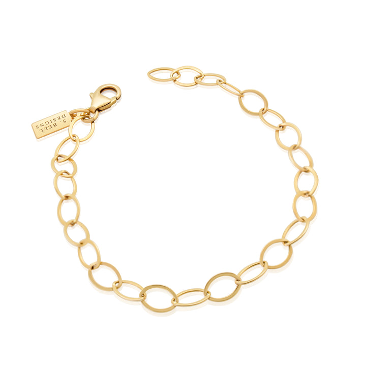 Small Flat Oval Link Bracelet