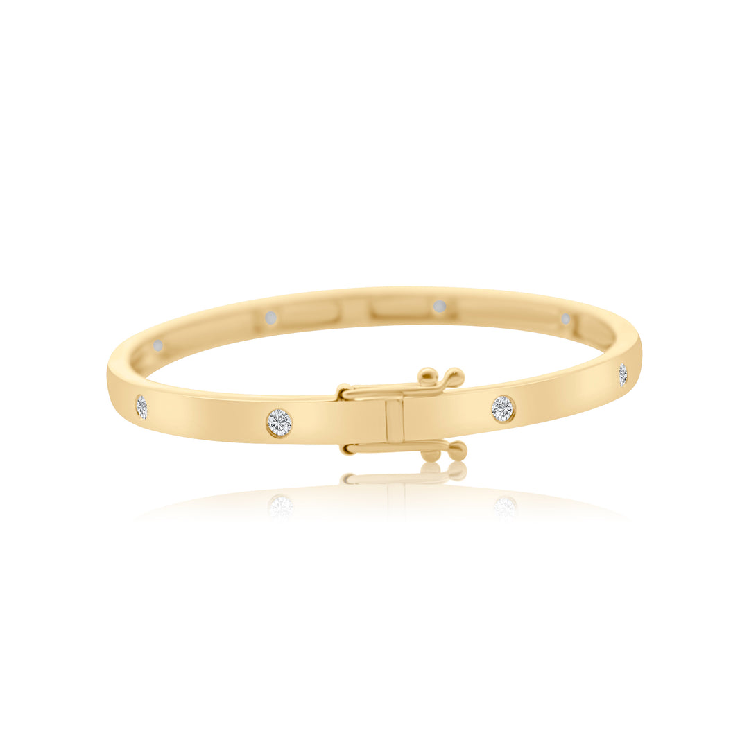 Ten Diamond Dot Bangle
