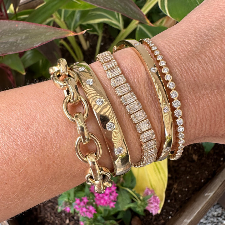 Ten Diamond Dot Bangle