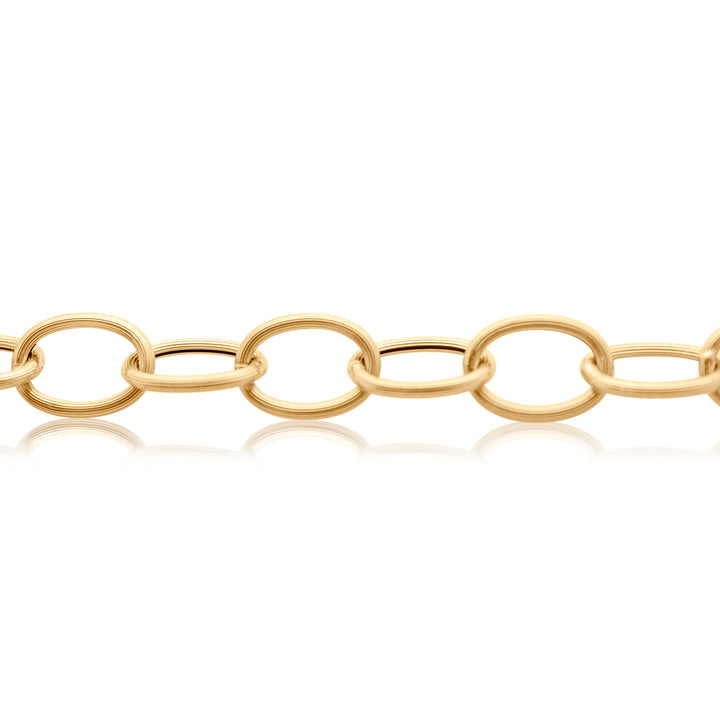 Textured Oval Chain Bracelet