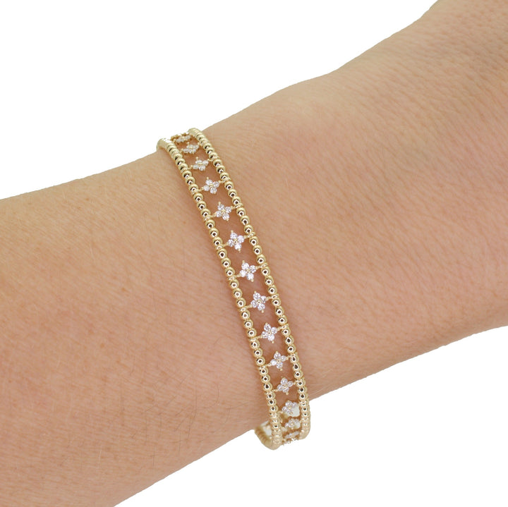 Vintage Diamond Cluster Bangle