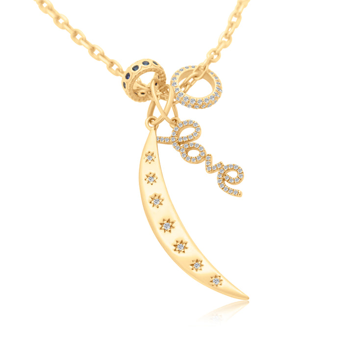 Mini Cursive Diamond Love Charm