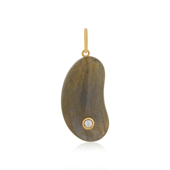 Organic Diamond Oblong Stone Charm