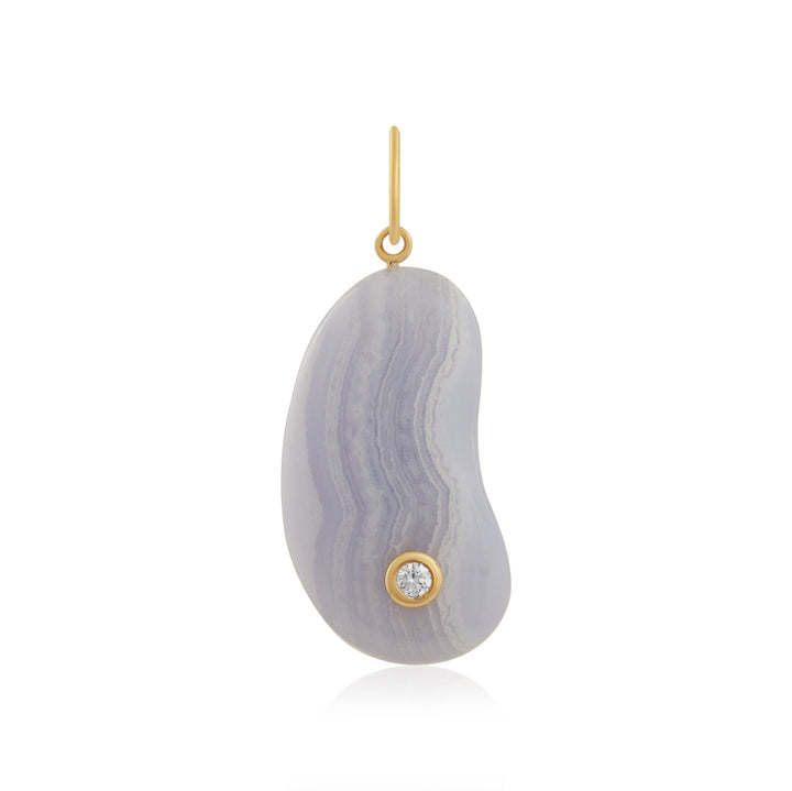 Organic Diamond Oblong Stone Charm