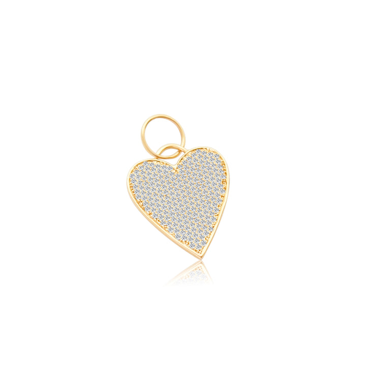 Pave Diamond Heart Charm