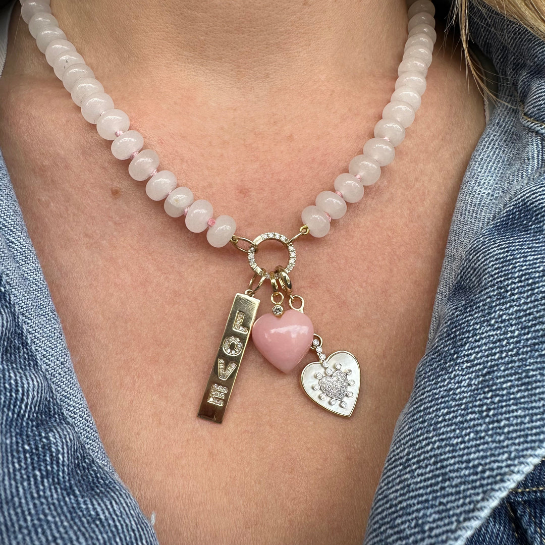 Gem Drop Diamond Heart Charms