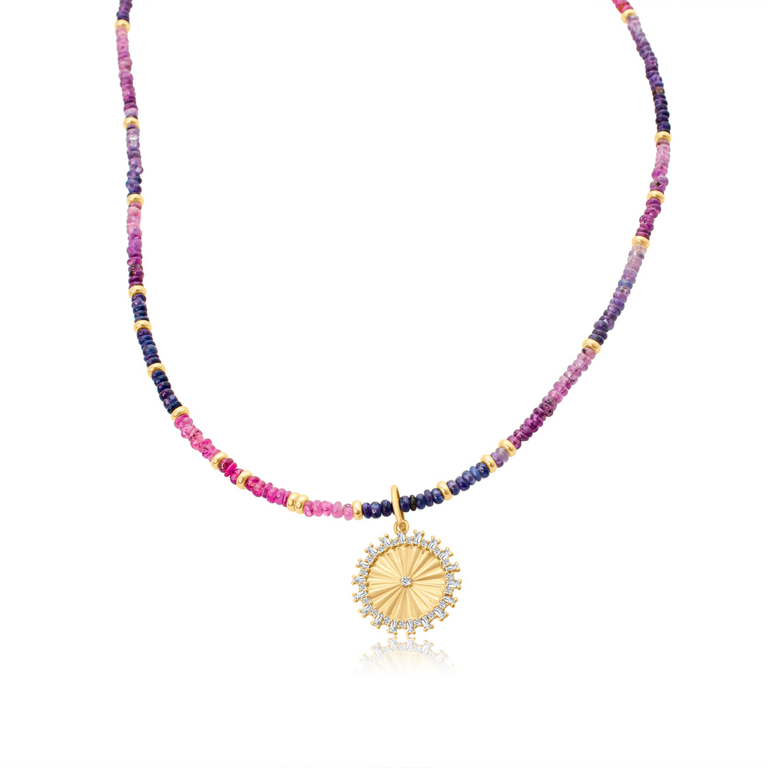 Diamond Studded Medallion Charm