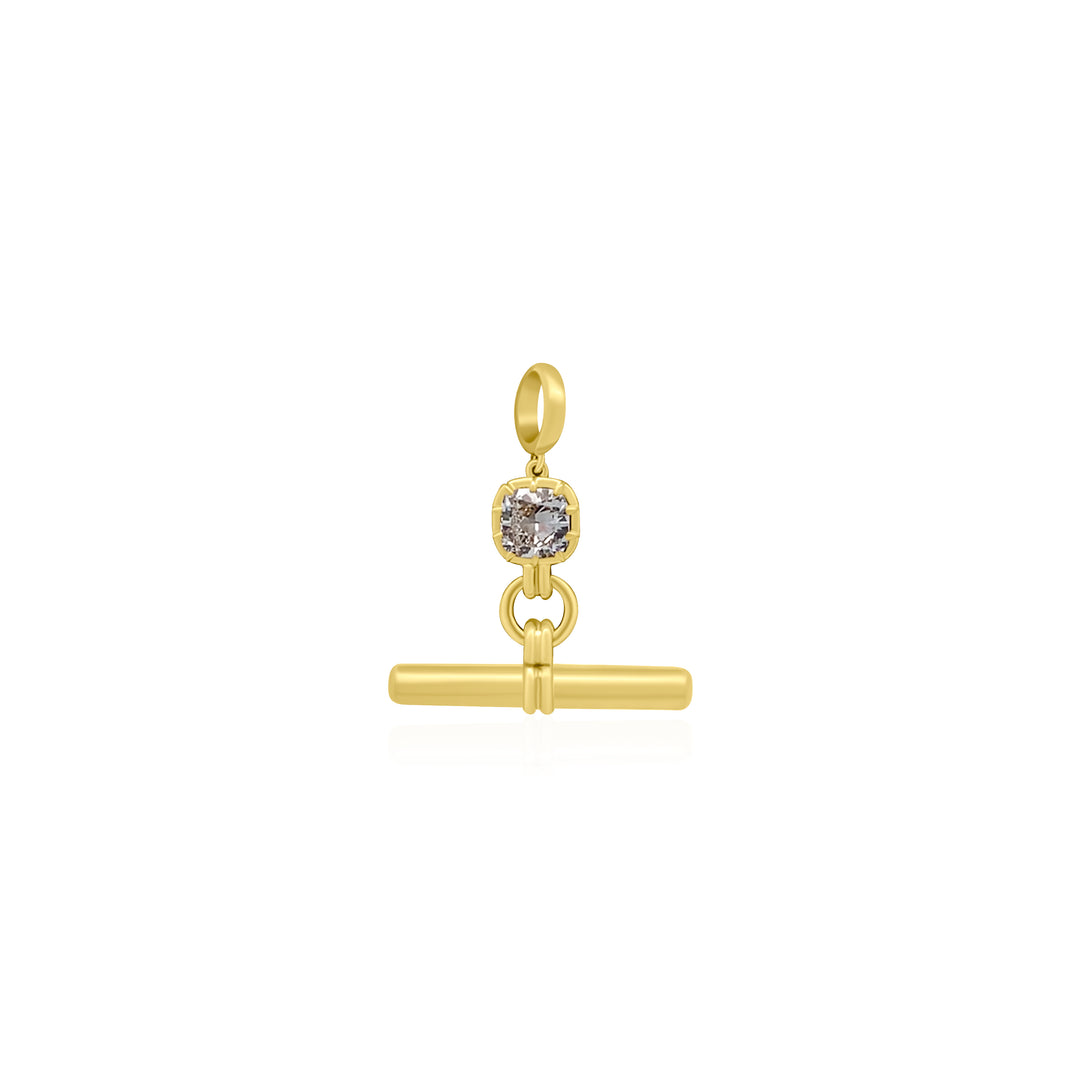 Solitaire Diamond Toggle Charm