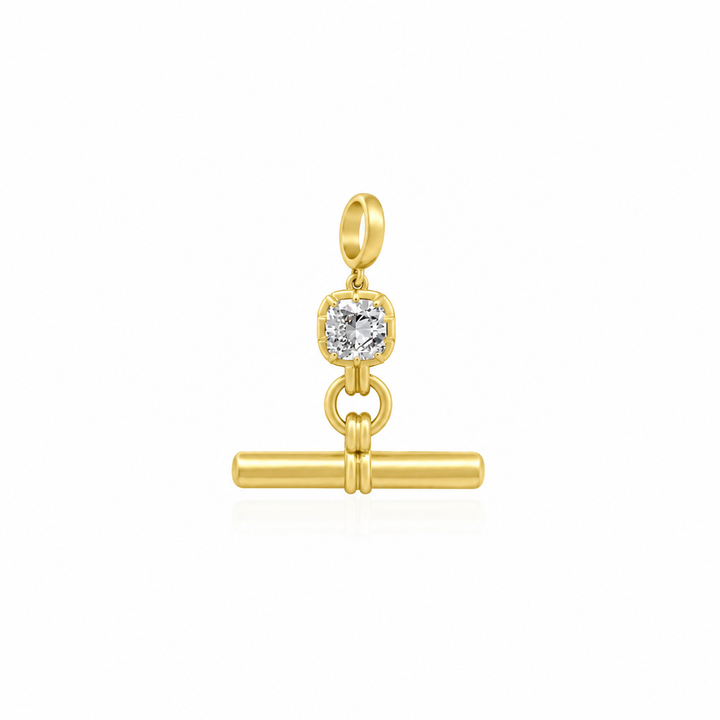 Solitaire Diamond Toggle Charm