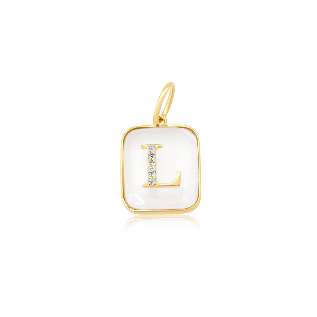 Vintage Initial Diamond Charm