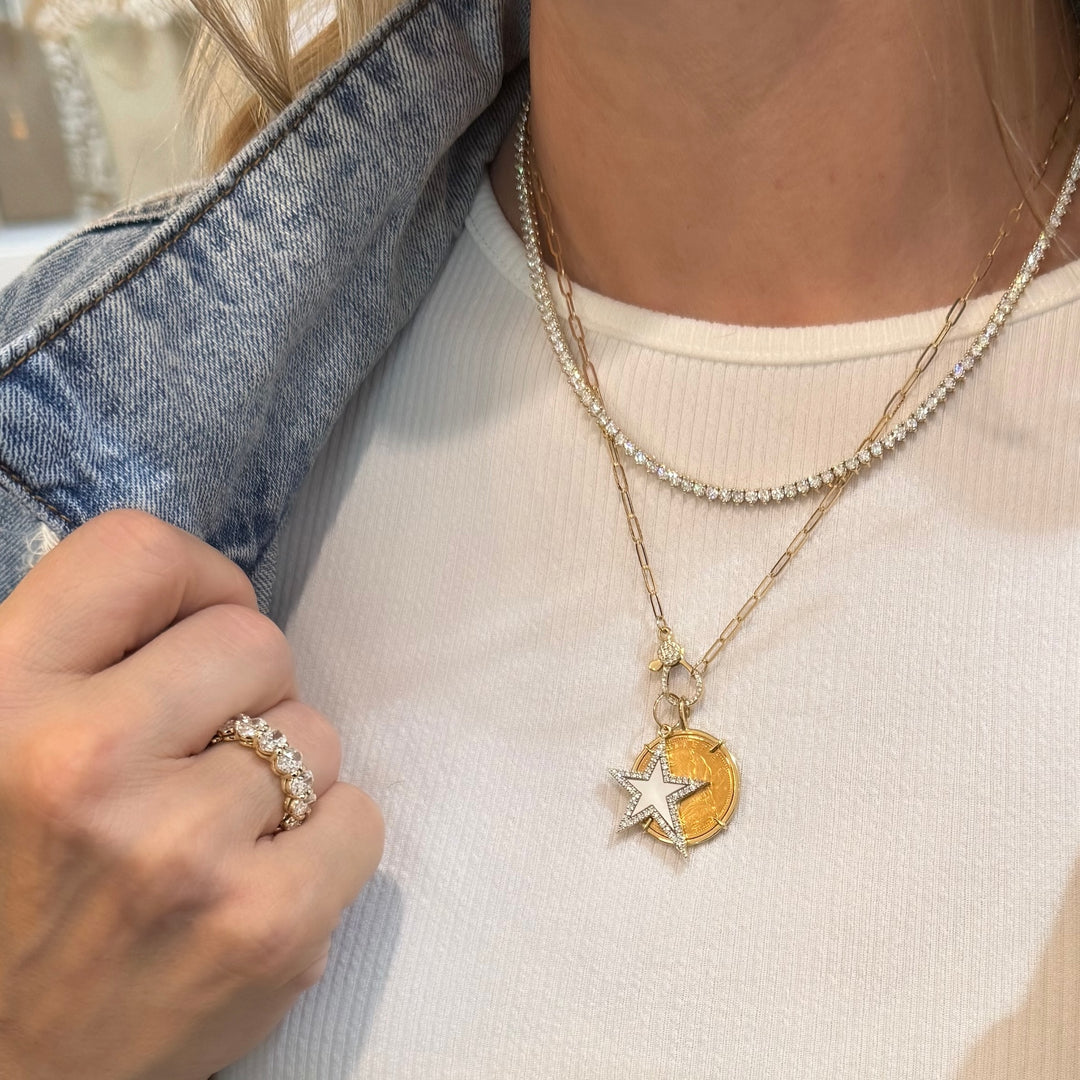 Gold Wrapped Coin Charm