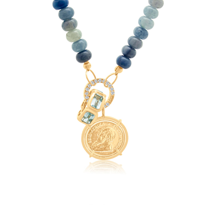 Gold Wrapped Coin Charm