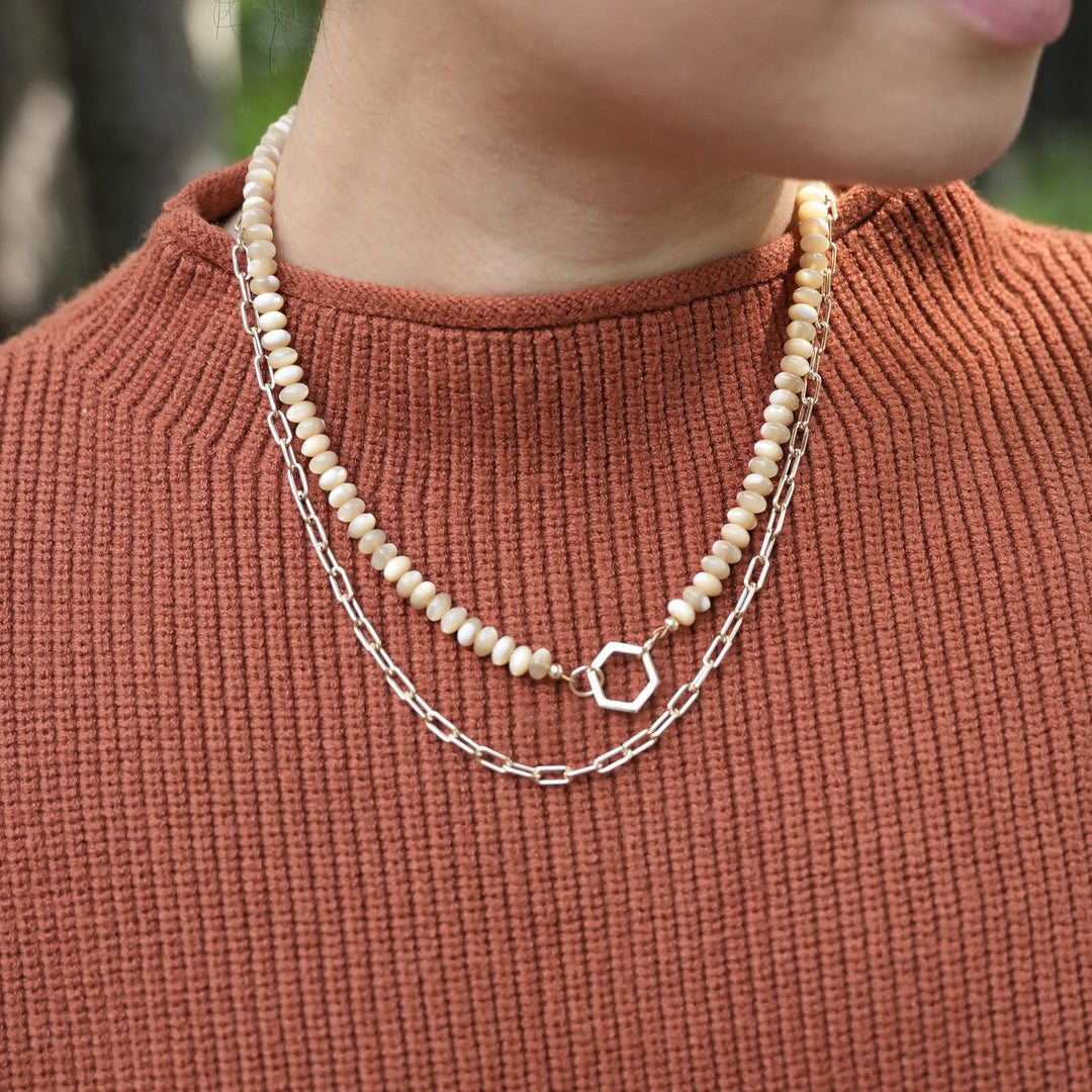 Gold Hexagon Charm Connector