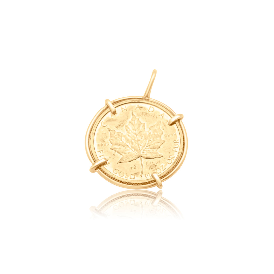 Gold Wrapped Coin Charm