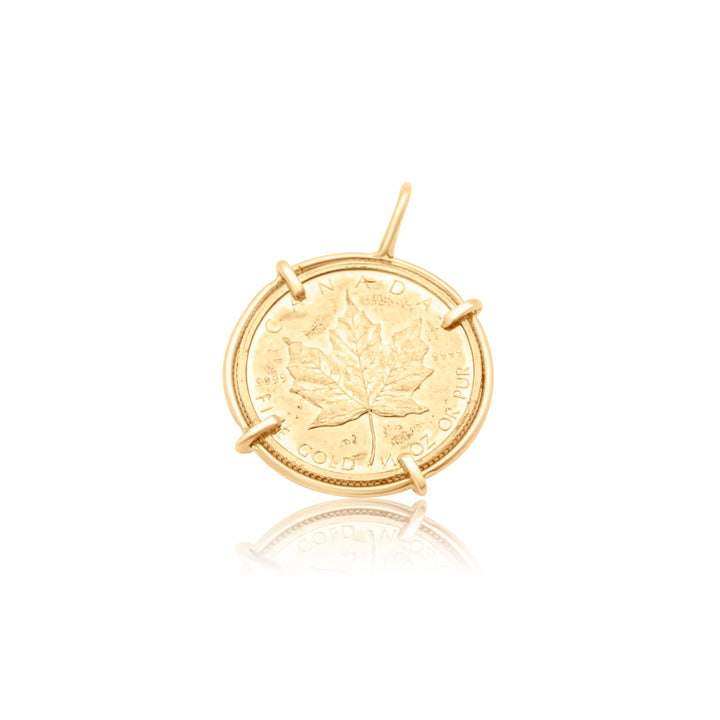Gold Wrapped Coin Charm