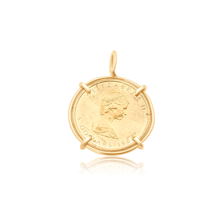Gold Wrapped Coin Charm