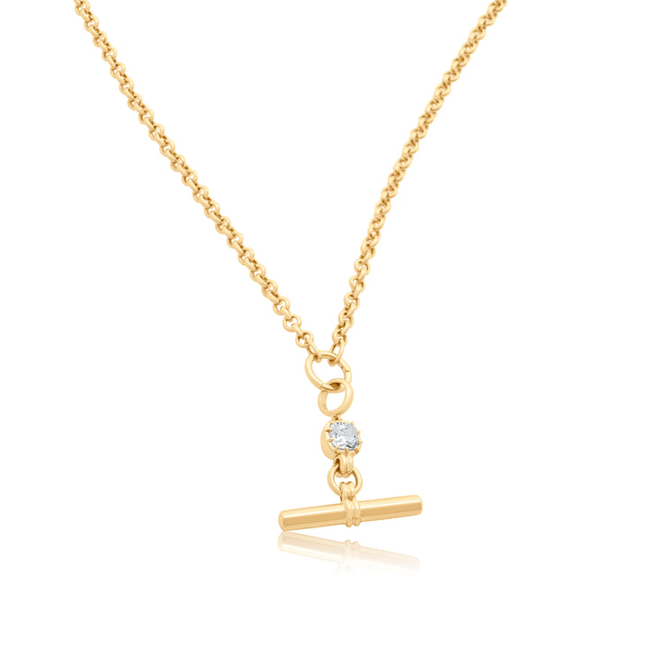 Solitaire Diamond Toggle Charm