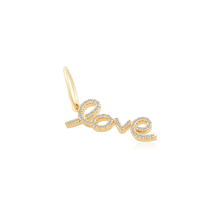 Mini Cursive Diamond Love Charm