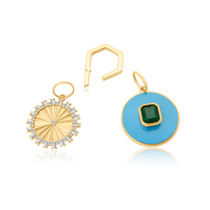 Gold Hexagon Charm Connector