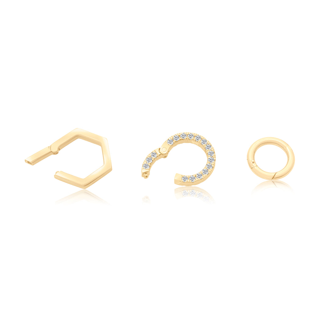 Gold Hexagon Charm Connector