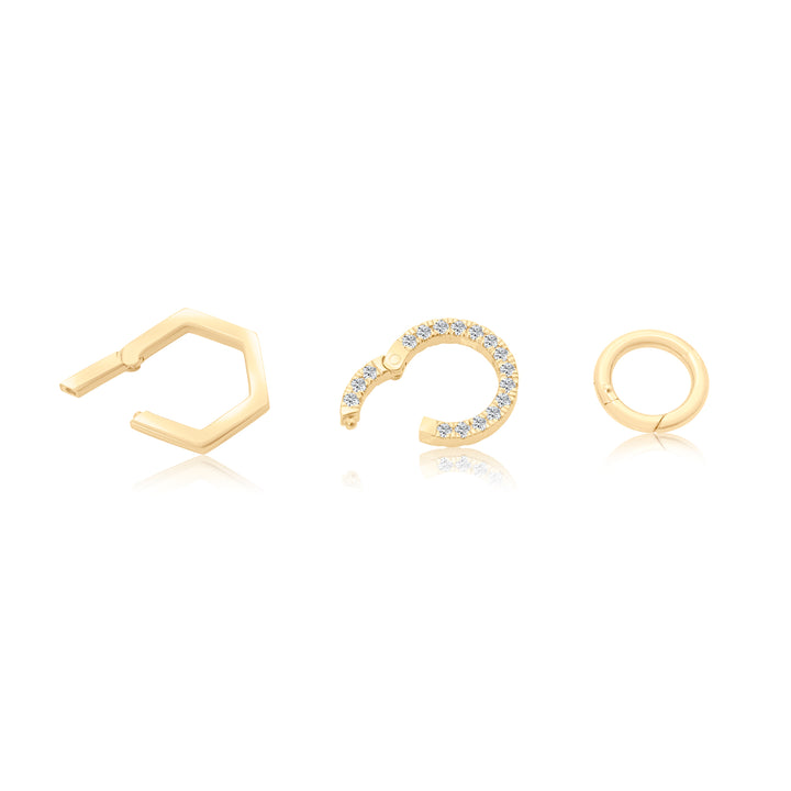 Gold Hexagon Charm Connector