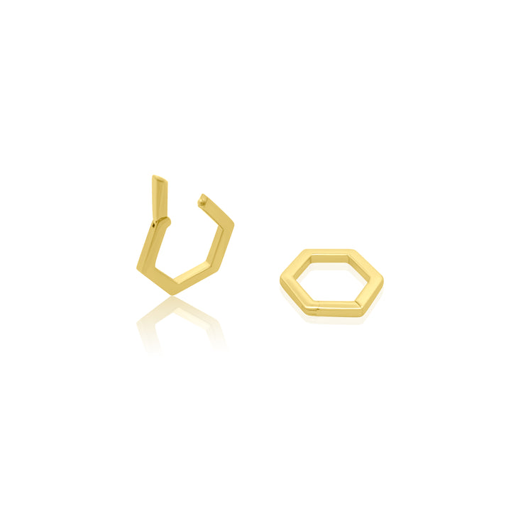 Gold Hexagon Charm Connector