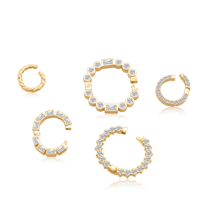Alternating Bezel Round Baguette Diamond Connector