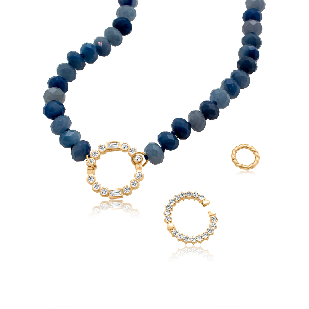 Alternating Bezel Round Baguette Diamond Connector