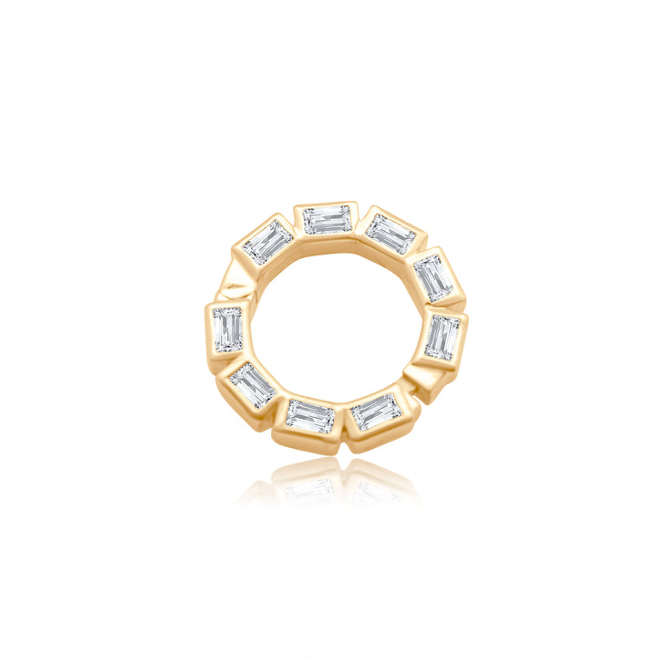 Bezeled Baguette Diamond Charm Connector