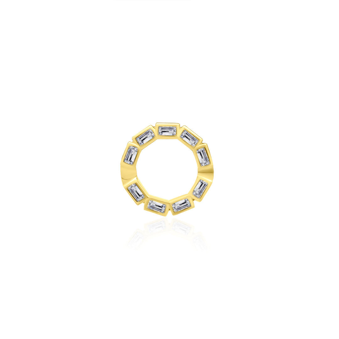 Bezeled Baguette Diamond Charm Connector
