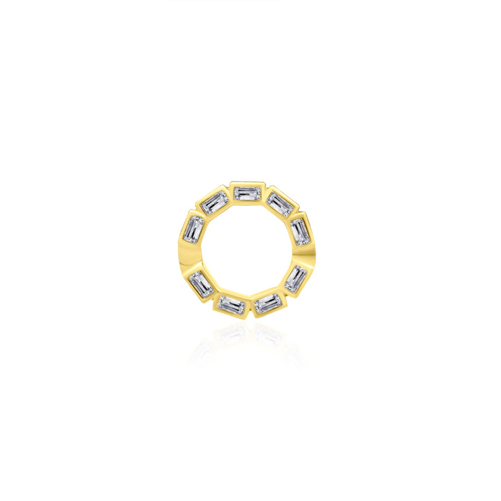 Bezeled Baguette Diamond Charm Connector